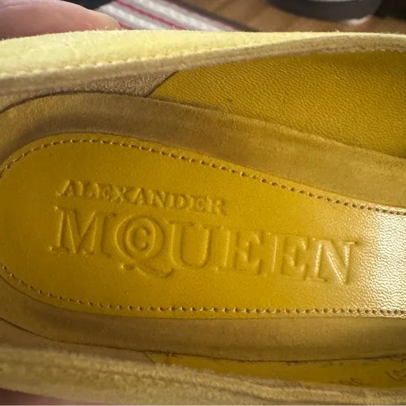 Alexander McQueen Authentic Yellow Suede Pumps