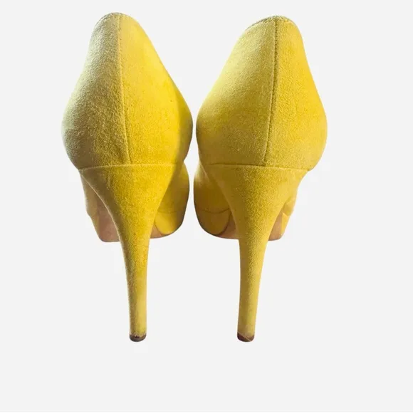 Alexander McQueen Authentic Yellow Suede Pumps