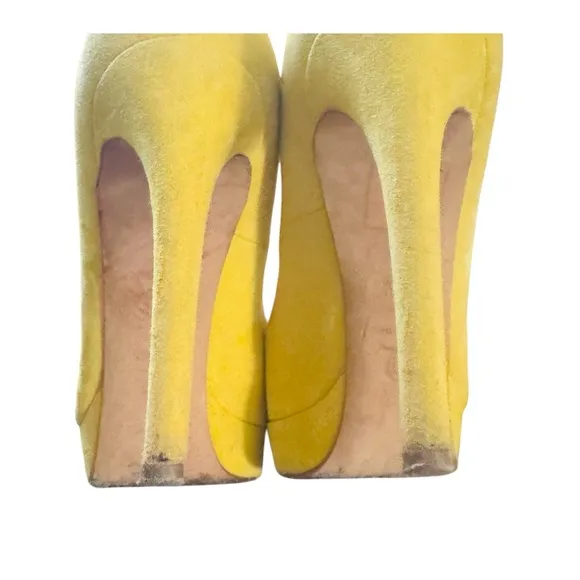 Alexander McQueen Authentic Yellow Suede Pumps