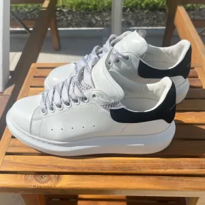 Alexander McQueen White and Black Athletic Shoes