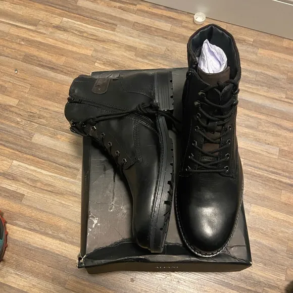 Alfani Chris Black Utility ankle boots Timeless 10.5. New In box