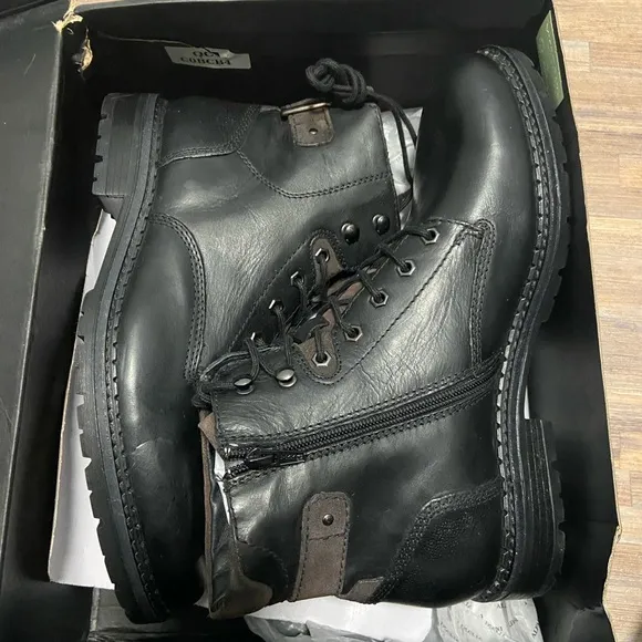 Alfani Chris Black Utility ankle boots Timeless 10.5. New In box