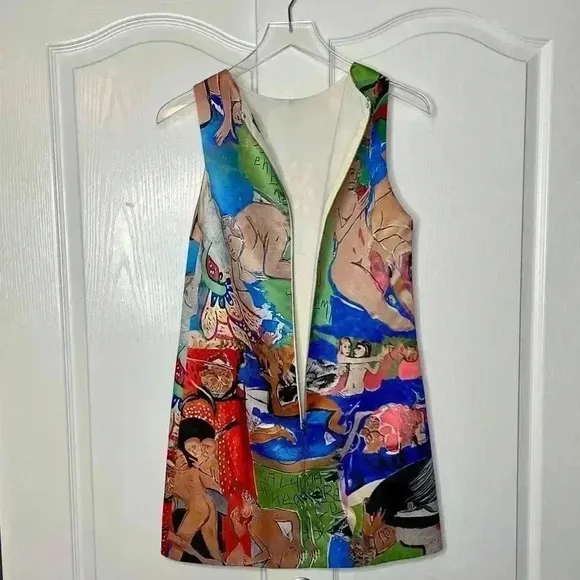 Alice   Olivia x Domingo Zapata CFDA Printed Mini Dress Size 2