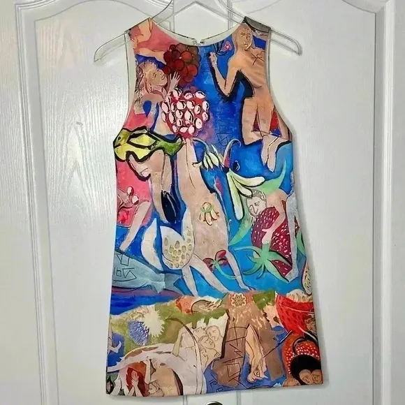 Alice   Olivia x Domingo Zapata CFDA Printed Mini Dress Size 2
