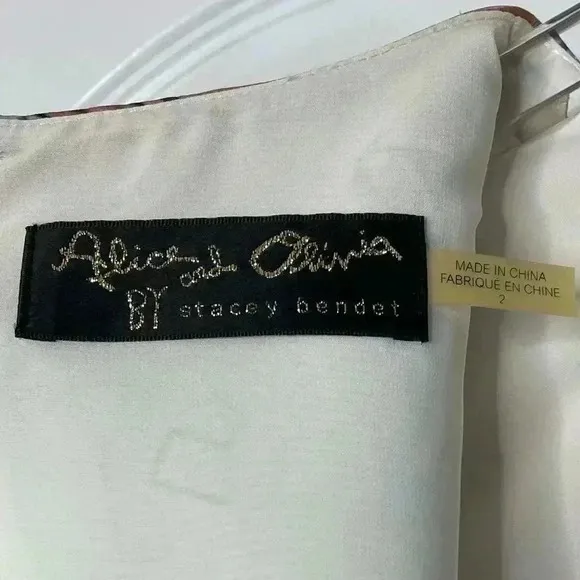 Alice   Olivia x Domingo Zapata CFDA Printed Mini Dress Size 2