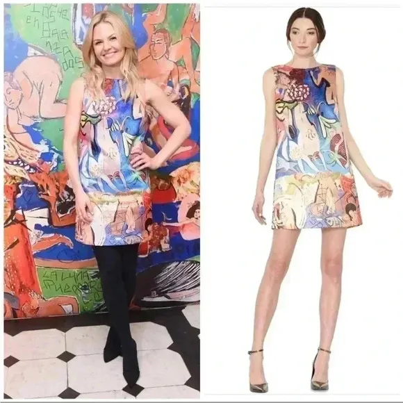 Alice   Olivia x Domingo Zapata CFDA Printed Mini Dress Size 2