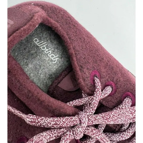 Allbirds Men Size 8 Made in Korea Wool Runners Red Maroon Sneakers Running Shoes