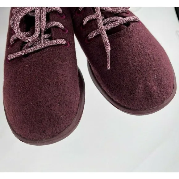 Allbirds Men Size 8 Made in Korea Wool Runners Red Maroon Sneakers Running Shoes