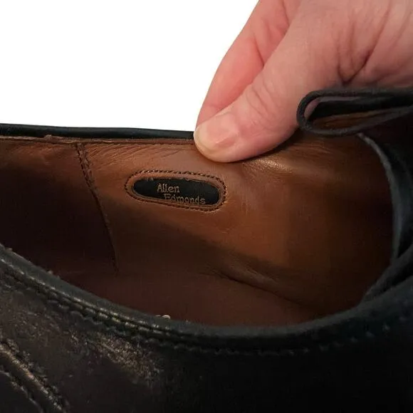 Allen Edmonds LaSalle Split Toe Oxford Shoes 13B Black Leather Classic Preppy