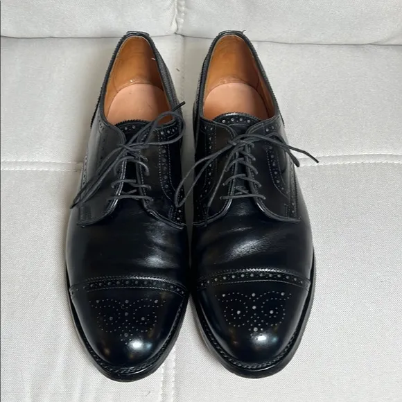 Allen Edmonds Lexington Men’s Black Cap Broque Oxford Dress Shoes Size 11.5
