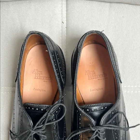 Allen Edmonds Lexington Men’s Black Cap Broque Oxford Dress Shoes Size 11.5