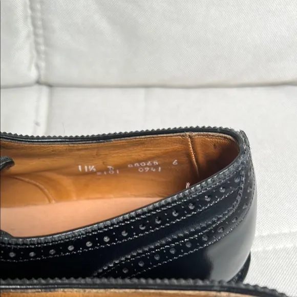 Allen Edmonds Lexington Men’s Black Cap Broque Oxford Dress Shoes Size 11.5