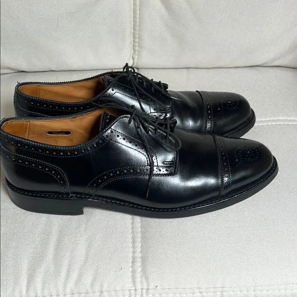 Allen Edmonds Lexington Men’s Black Cap Broque Oxford Dress Shoes Size 11.5