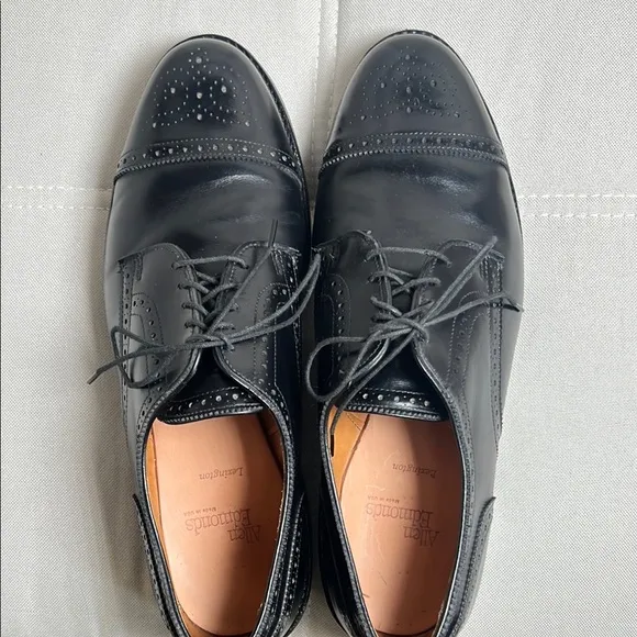 Allen Edmonds Lexington Men’s Black Cap Broque Oxford Dress Shoes Size 11.5