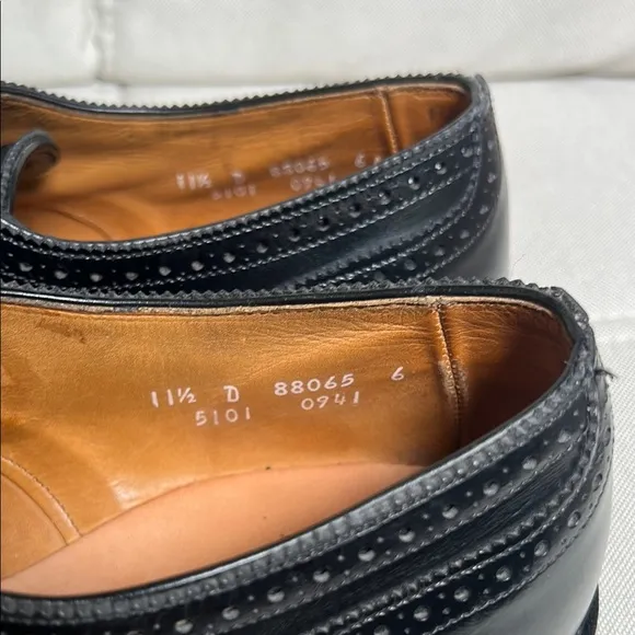 Allen Edmonds Lexington Men’s Black Cap Broque Oxford Dress Shoes Size 11.5