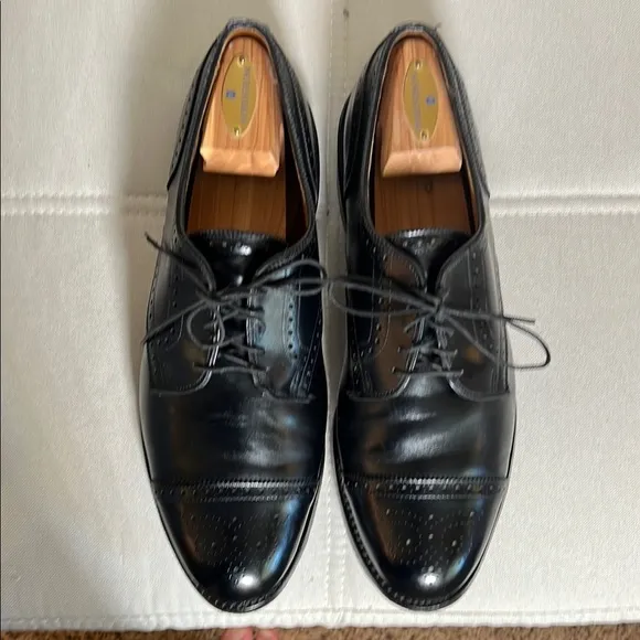 Allen Edmonds Lexington Men’s Black Cap Broque Oxford Dress Shoes Size 11.5