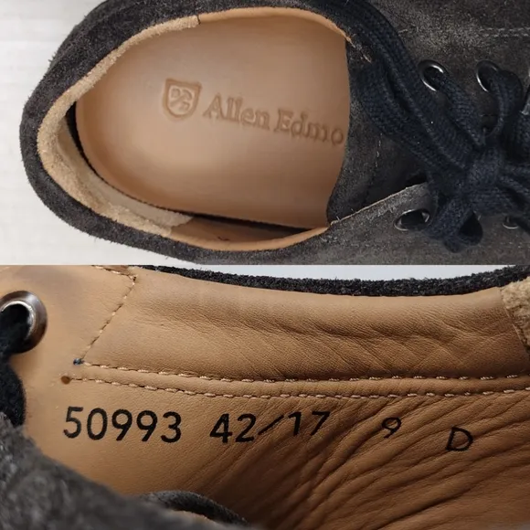 Allen Edmonds Porter Men's Suede Derby Lace Up Casual Sneakers Shoes Size 9