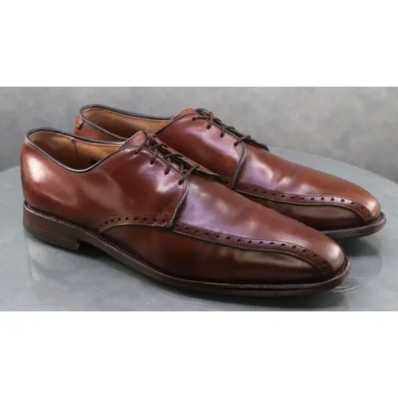Allen Edmonds Wendell $280 Men's Dress Shoes Size 9.5 D Leather Brown