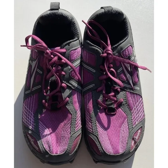 Altra Lone Peak 3.5 WOMENS Sz 9 Trail Running Shoes Gray Purple Pink Outdoor