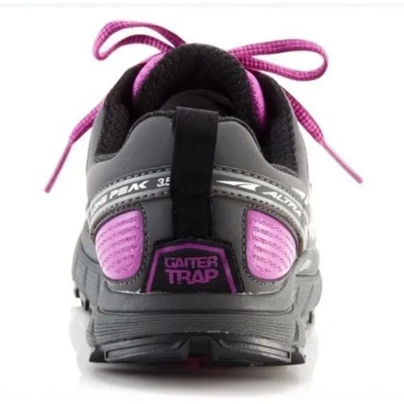 Altra Lone Peak 3.5 WOMENS Sz 9 Trail Running Shoes Gray Purple Pink Outdoor