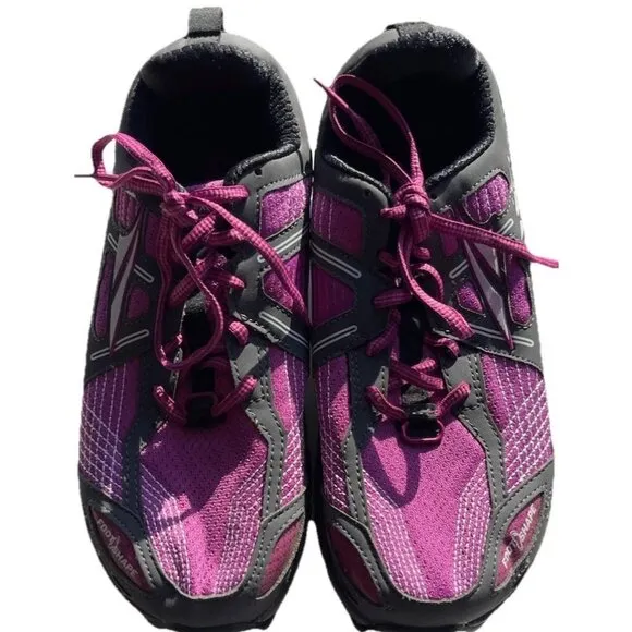 Altra Lone Peak 3.5 WOMENS Sz 9 Trail Running Shoes Gray Purple Pink Outdoor