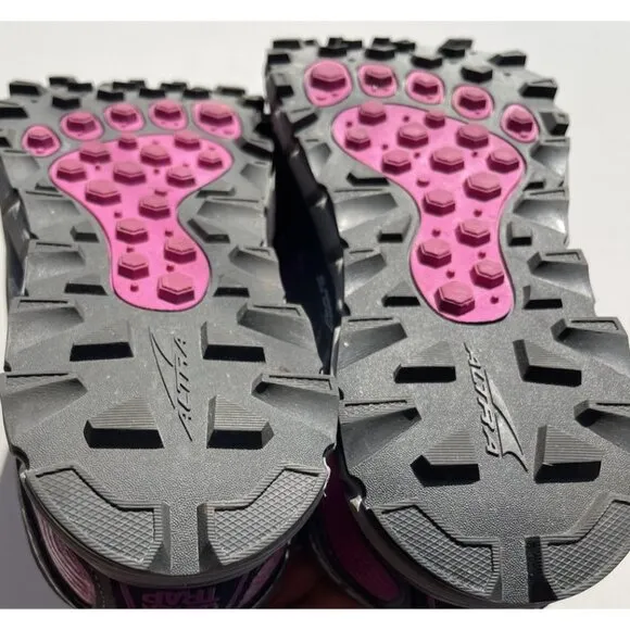 Altra Lone Peak 3.5 WOMENS Sz 9 Trail Running Shoes Gray Purple Pink Outdoor