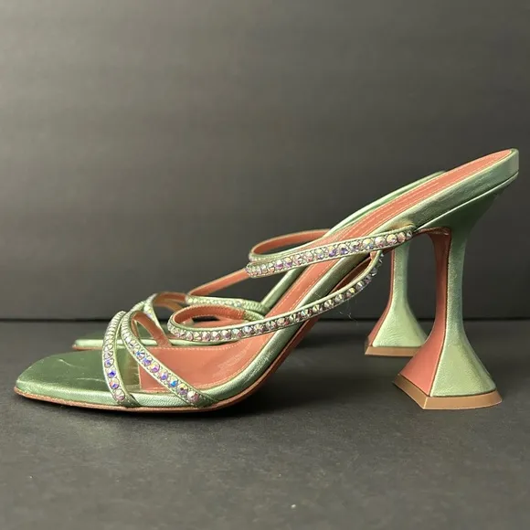 Amina Muaddi Naima embellished leather sandals