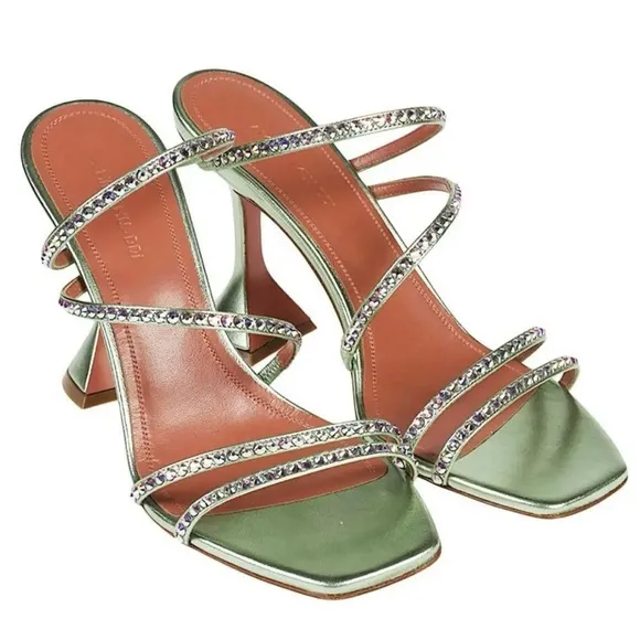 Amina Muaddi Naima embellished leather sandals