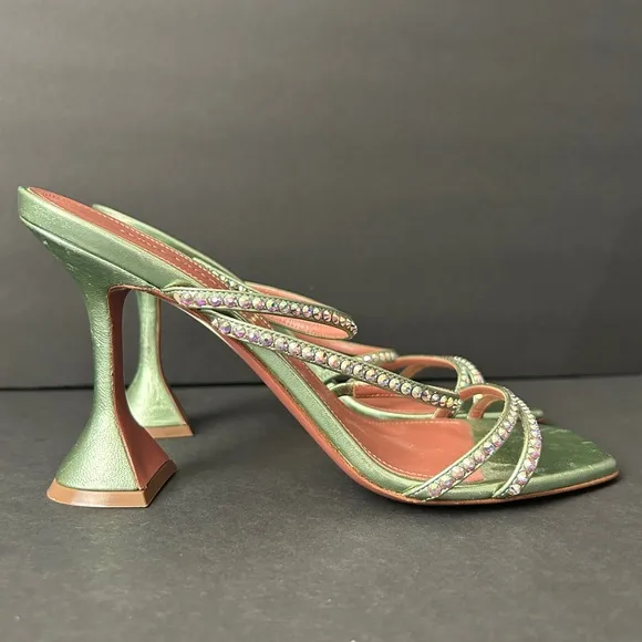 Amina Muaddi Naima embellished leather sandals
