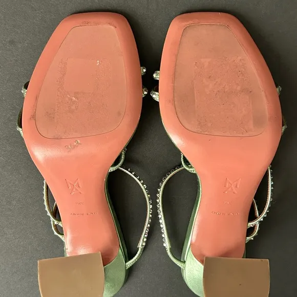 Amina Muaddi Naima embellished leather sandals
