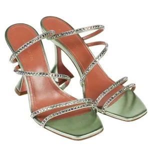 Amina Muaddi Naima embellished leather sandals