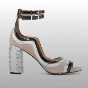 &amp; Other Stories Glitter Heel Patent Suede Sandal