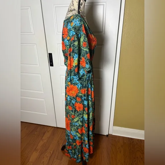 Anthropologie ABEL THE LABEL Midi Fantasy Tropical Dress M