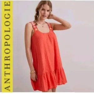 Anthropologie Coral Tunic Dress Size 6