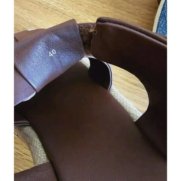 Anthropologie Pilcro Platform Fisherman Sandals Brown Size EU 40/US 9.5