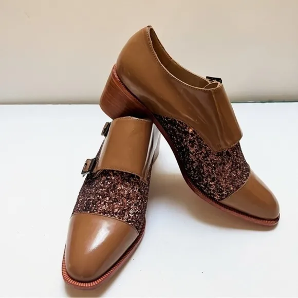 Anthropologie Vanessa Tao glittery shoes. Size 39 or size 8