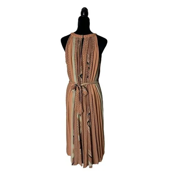 Anthropologie x Nikita Mhaisalkar Abstract Halter Boho Maxi Dress Small Petite