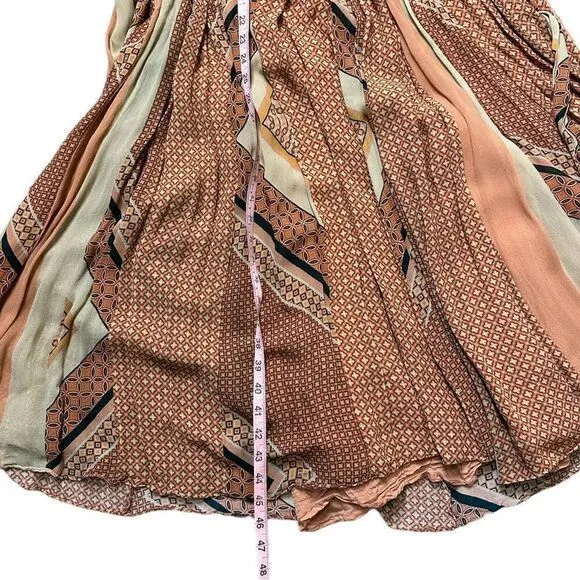Anthropologie x Nikita Mhaisalkar Abstract Halter Boho Maxi Dress Small Petite
