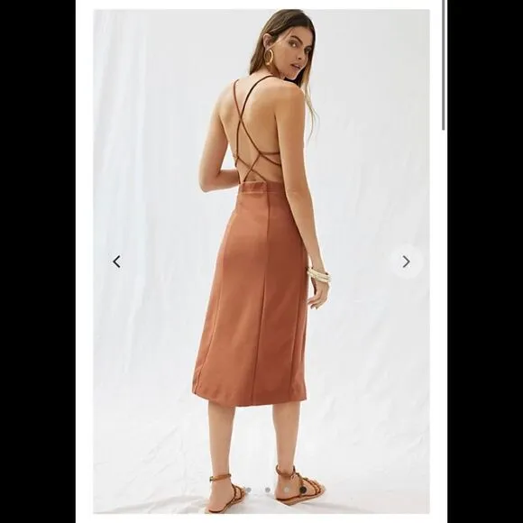 Anthropologie Slim Strappy Midi Dress