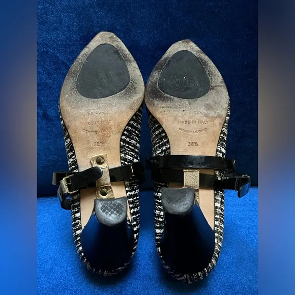 Anyi Lu Stefania Sneak/Black  Mary Jane Pump Women EU 38.5 Made in ITALY