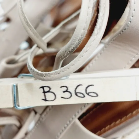 Aquazzura Amazon Leather Cream Tan Rope and Wood Evening Wedge Sandals B366