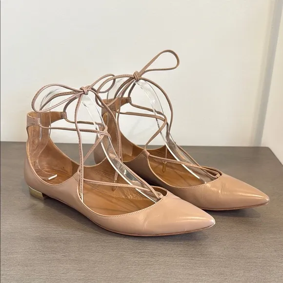 Aquazzura | Christy Lace-Up Flats