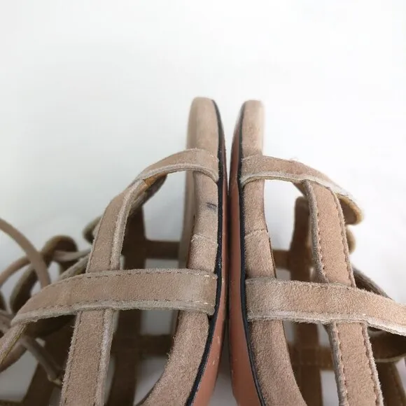 Aquazzura x Olivia Palermo Blush Pink Suede Cut Out Lace Up Stiletto Sandals 36