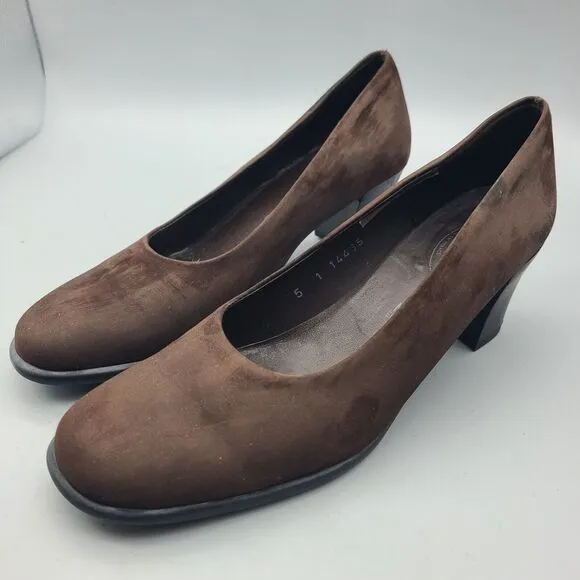 Arche womens Shoes pumps Heels Brown Suede Leather France sz 7 Used