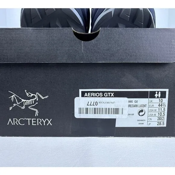 Arc'Teryx Aerios GTX Hiking Athletic Shoes Gore-Tex WP Sapphire US Men's 10.5