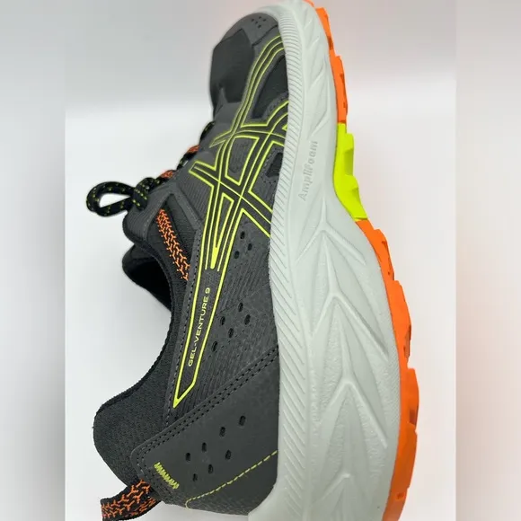 ASICS Gel-Venture 9 Ortholite Shoes Men Gray Yellow Trail Running Hiking Sz 13