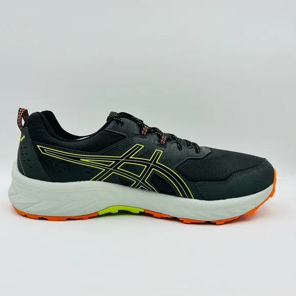 ASICS Gel-Venture 9 Ortholite Shoes Men Gray Yellow Trail Running Hiking Sz 13