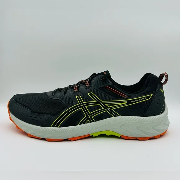 ASICS Gel-Venture 9 Ortholite Shoes Men Gray Yellow Trail Running Hiking Sz 13