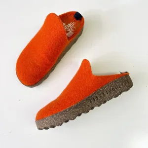 Asportuguesas Come Slip On Merino Wool Shoes Felt Artsy Clogs Orange Size 35 / 5