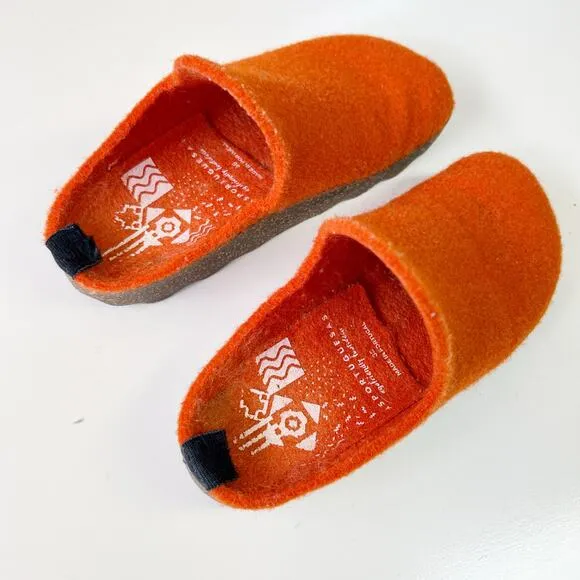 Asportuguesas Come Slip On Merino Wool Shoes Felt Artsy Clogs Orange Size 35 / 5